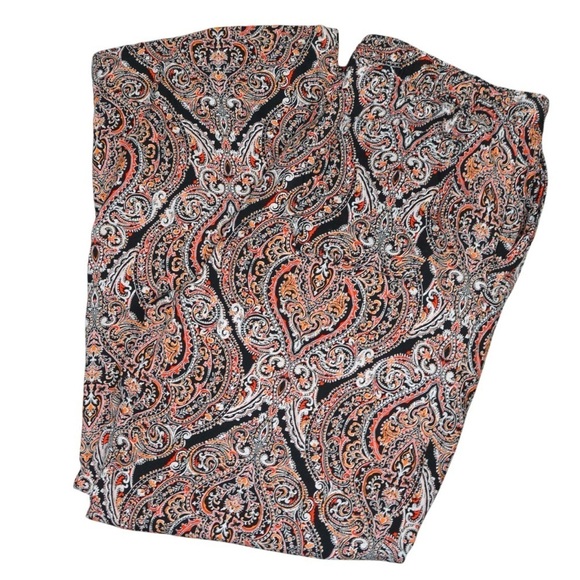 Liz Claiborne 100% Rayon Paisley Pattern Wide Leg Pants, Size 16 NEW - Picture 7 of 7
